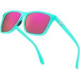 DUBERY Retro Square Polarized Sunglasses for Men Women UV400 Protection Classic Trendy Sun Glasses D108