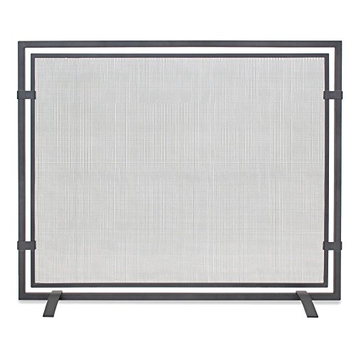 Pilgrim, Natural Iron Home and Hearth 18251 Sinclair Single Panel Fireplace Screen, 39"W x 31"H, 21 Lbs