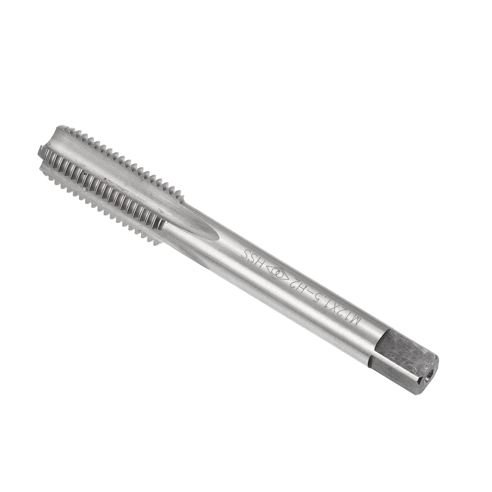 CoCud Thread Milling Taps, Metric M12 x 1.5 Thread H2, High Speed Steel Machine 4 Straight Flutes Screw Threading Tool - (Applications: for Tapping Drilling Machine), 1-Piece — image 1