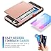 Vofolen Case Wallet Case Hybrid Bumper Armor Snap-on Black Soft Rubber Cover Rose Gold