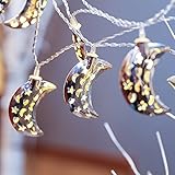 Christmas Festival 10 LED Fairy String Lights, Battery Operated (Moon)