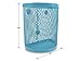 Yellofinch Half Moon Wire Mesh Pen Pencil Holder Magnetic 3.9 x 3.2 Inches Aqua