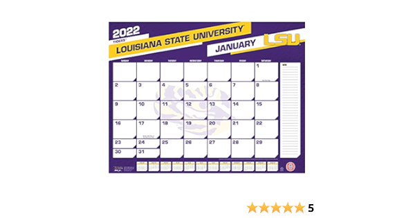 Lsu Academic Calendar 2022 2023 Amazon.com: Turner Sports Lsu Tigers 2022 22X17 Desk Calendar (22998061482)  : Everything Else