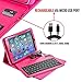 iPad mini Keyboard + Leather Case, Alpatronix KX101 Bluetooth iPad mini Keyboard Smart Case with Removable Wireless Keyboard & Built-in Tablet Stand for iPad mini 4, 3, 2, 1 [iOS 10+ Support] - (Pink)
