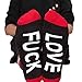 Fenta Socks Letter Print Fuck-off Pattern Casual Funny Sock Men Women Unisex