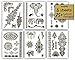 Terra Tattoos Black Tattoo Flash Sheets Designs of Butterflies, Flowers, Henna, Elephants & more! Face Tattoos for Women Waterproof Nontoxic Long Lasting 75+ Designs for Vacation, Festivals Parties
