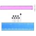 eBoot 2 Pieces Plastic Color Ruler Straight Ruler Math Rulers (12 Inches, Pink and Blue)