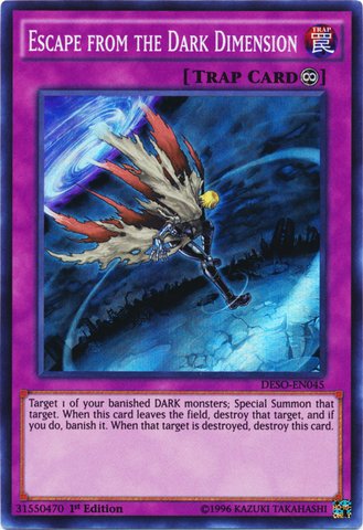 Yu-Gi-Oh! - Escape from the Dark Dimension (DESO-EN045) - Destiny Soldiers - 1st Edition - Super Rare