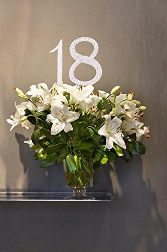 Crystal Rhinestones Cake Topper Premium Monogram Birthday or Anniversary Party Decoration (18 Eighteen)