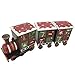 PIONEER-EFFORT Christmas Wooden Advent Calendar Train with Hand Painted Patterns and 24 Drawers to Fill Candy or Small Gifts Christmas Tabletop Decoration 16 Inch (Traditional Color-Medium Size)