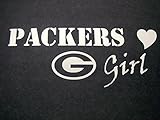 Packers Girl Green Bay Decal Vinyl Sticker|Cars Trucks Vans Walls Laptop| WHITE |7.5 x 3 in|CCI589