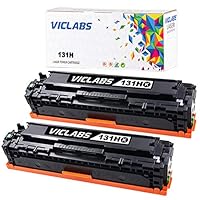 VicLabs Compatible 131 131H Toner Cartridge, Replacement for Canon 131H 131 LBP7110CW MF624CW MF628CW MF8280CW Printer（Black,2-Pack
