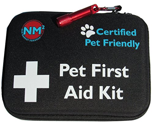 Pet First Aid Kit | 45-Piece First Aid Kit for your Pets | Perfect for Home, Travel, Camping, & Hiking | Comprehensive Pet Emergency Care Handbook | Certified Pet Friendly | FDA Approved | Free Bowls