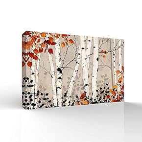 Canvas Wall Art for Living Room,Bedroom Home Artwork Paintings Abstract Forest Ready to Hang - 12x18 inches