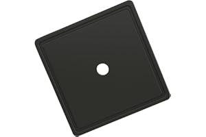 Amerock Thoreau 1-9/16 inch (40mm) Length Square Matte Black Cabinet Knob Backplate, BP37600MB