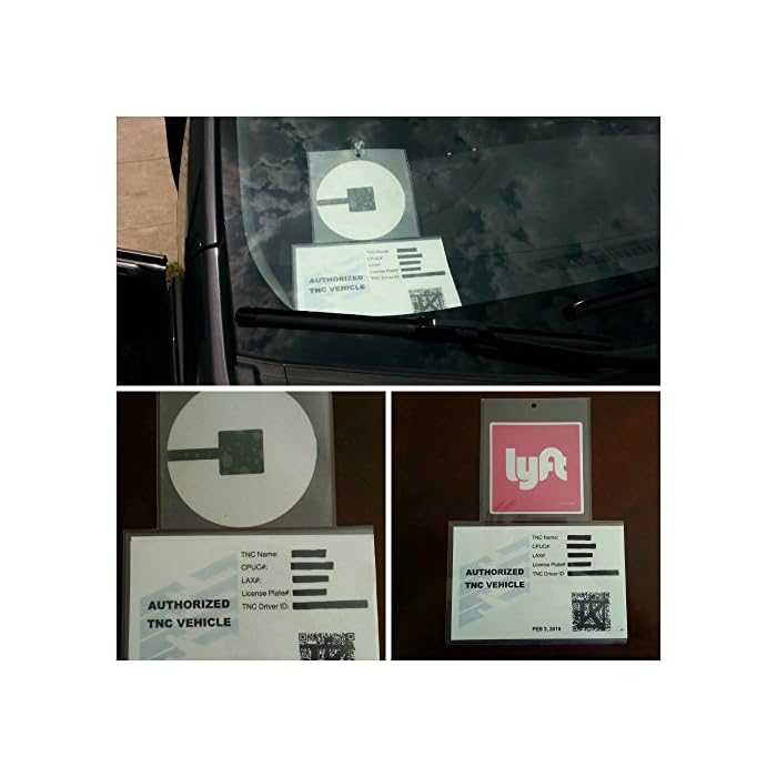 Buy Uber Lyft Trade Dress TNC Airport Placard Permit Sign Decal Holder