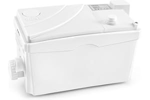 MIXBUBOLE 500W Utility Sink Pump with PCB Function Upgrade Structure Upflush to 23FT 1600GPH Under Sink Pump with 3 Water Inlets 1 Outlet Macerating Toilet System for Sink Shower Urinal Kitchen Basement