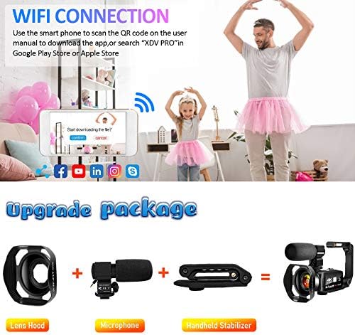 Digital camcorder with an external microphone, priced at $149.99 as of August 9, 2023.