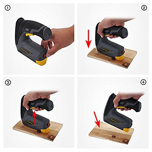 Werktough CSG01 Cordless Staple Gun Professional Electric Stapler with Carrying Box Rechargeable USB Charger