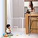 Cumbor 37.8. Auto Close Safety Baby Gate, Extra Tall Durable Dog Gate with Door, Easy Walk-Thru Child Gate for The House, Stairs, Doorways & Hallways. Includes 4 Wall Cups & (2) 2.75- Inch Extension