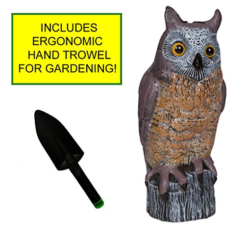 Life Inspired Great Horned Owl Plastic Decoy Non-chemical Birds and Pest Deterrent Garden Protector 16.5 Inches Tall Comes with Ergonomic Grip Durable Plastic Trowel for Gardening Work Life Inspired Great Horned Owl Plastic Decoy Non-chemical Birds and Pest Deterrent Garden Protector 16.5 Inches Tall Comes with Ergonomic Grip Durable Plastic Trowel for Gardening Work