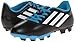 adidas Performance Conquisto Firm-Ground J Soccer Cleat ,Black/White/Solar Blue,4.5 M US Big Kid