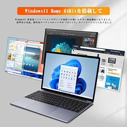 CHUWI HeroBook Pro 14.1'' Laptop, 256GB SSD 8GB RAM, Windows 11 Laptops, 2TB SSD Expand, Intel Celeron N4020(up to 2.8GHz), 2K FHD IPS Display, Ultra Slim, Mini-HDMI, 5G WiFi, USB3.0, Webcam,TF Card