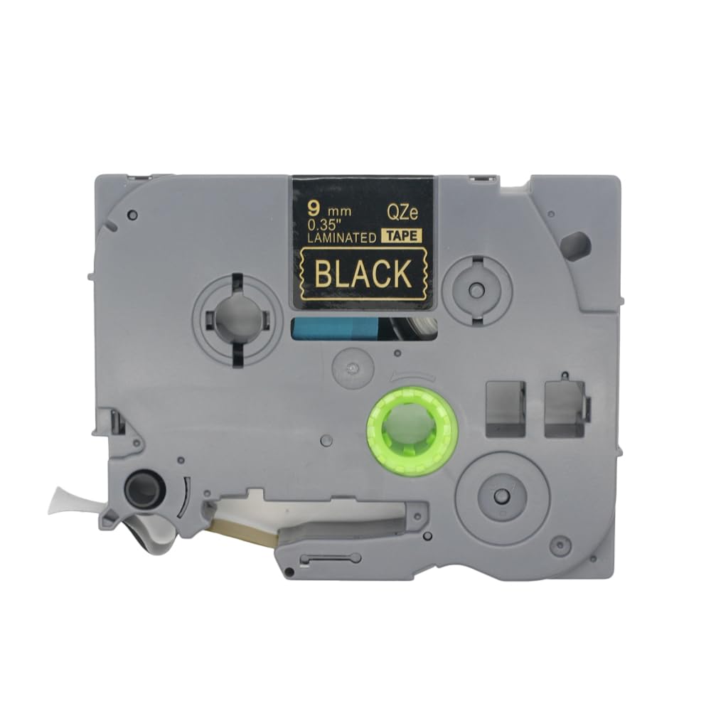 BROVACS 1 Pack Gold on Black Laminated Label Tape Compatible for Brother P-Touch Label Printer TZ 324 TZe 324 9mm 3/8" OPA4324