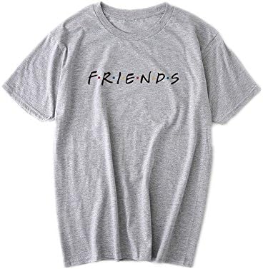 Dutoz Womens Friends TV Show T Shirts Summer Casual Short Sleeve Graphic Shirt Tees (Grey XXL)