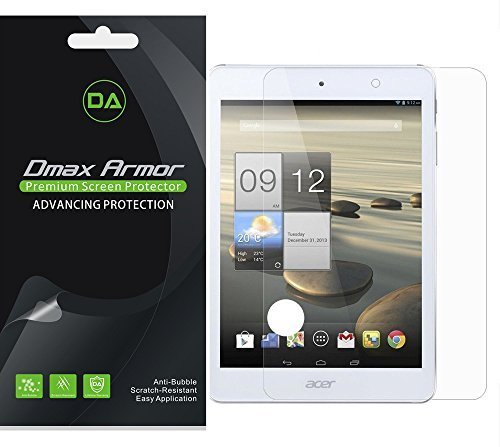 [3-Pack] Dmax Armor- Acer Iconia A1-830 Screen Protector High Definition Clear Shield - Lifetime Replacements Warranty- Retail Packaging