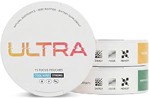 Ultra Focus Pouches (Variety Pack, 3 Cans) Nicotine and Caffeine Free | Nootropic, Enfinity Paraxanthine, Vitamin B6 + B12, L-Theanine, Alpha-GPC, Ginseng, Plant-Based Energy Pouches