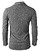 H2H Men Slim Fit Shawl Collar Open-Front Lightweight Cardigan FBA GRAY US L/Asia XL (KMOCAL099)