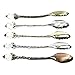 C-Pioneer 5pcs Retro Luxury Palace Carved Coffee Tea Mini Spoon Eco-Friendly
