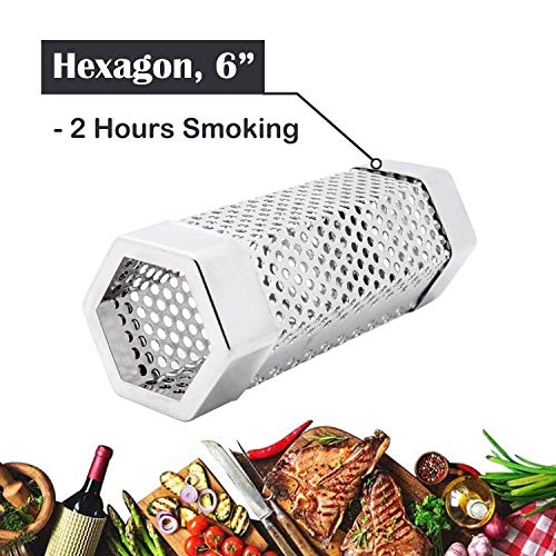 theBlueStone 2-Pack Combo (12" + 6") Pellet Smoker Tube 304 Stainless Steel - Fit for Any Grill or Smokers - Hot or Cold Smoking for Meat, Beef, Chicken, Turkey, Pork, Fish, Veggies and Cheese