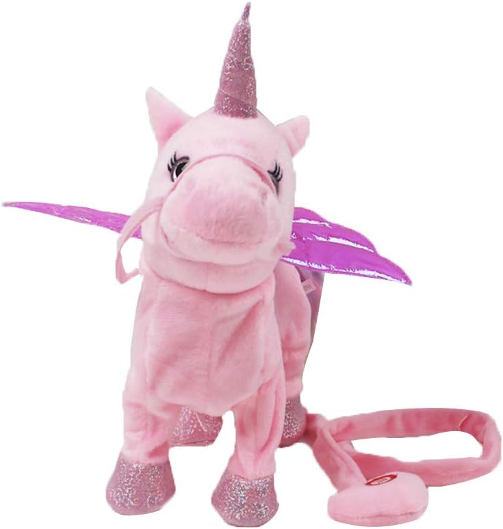 Aideal Singing and Walking Unicorn Soft Toy Electric Plush Toy Animated Music Toys for Baby Children Gifts (Pink) - Image 3