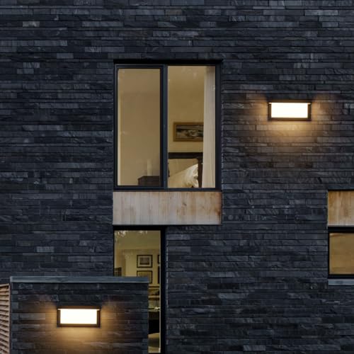 Klighten 24W LED Outdoor Wall Light, 3000K, IP65 Waterproof Wall Light, Modern Aluminum, Suitable for Indoor Outdoor, Deck, Patio and More. Black