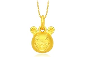CHOW TAI FOOK 999 Pure 24K Gold Chinese Zodiac Rounded Face Pendant