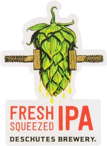Deschutes Brewery 3" x 4.1" Fresh Squeezed IPA Sticker