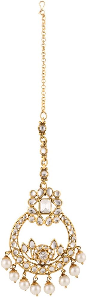 Kundan Teeka Bridal Maang Tikka for Wedding Indian Jewelry for Women