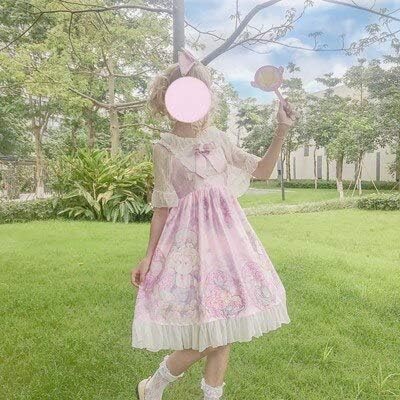 甘いロリータ宮殿王女甘いキュートな人形の襟レースかわいいプリントロリータドレス Cos 全商品オープニング価格 メイド衣装