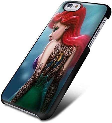 Bad Ariel Mermaid Back Tattoo Case for Iphone 6 Plus Black