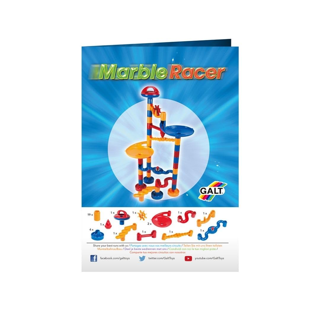 Galt Toys, Marble Racer, Multi Colour 80 Piece Construction Toy, Ages 4 Years Plus