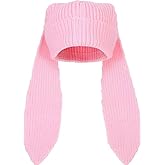 YEKEYI Long Ears Funny Hat Knit Beanie Hats Cute Bunny Winter Cap Warm Knit Rabbit Crochet Skull Cap