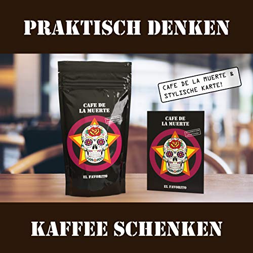 Cafe de la muerte | Espresso | Starker Kaffee Starkes Design | El Favorito | Ganze Kaffeebohnen in Trommel geröstet… – Bild 5