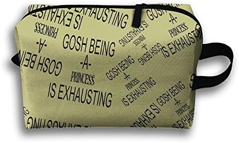 Gosh Being A Princess Is Exhausting Unisex Travel Makeup Bag Cosmetic Bag Travel Packing Organizer For Travel Camping