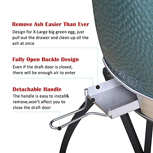 Mydracas Upgrade Slid Ash Tool Slid Out Ash Drawer Big Green Egg Accessories Ash