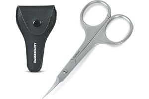 Eagerbeauty Cuticle Scissors- Stainless Steel Curved Blade Small Scissors for Trimming the Fingernails, Toenails, Eyebrow, Eyelash, Dry Skin – Nail Scissors(C)