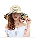 Sun Beach Hat, gloednApple Women Summer Flower Straw Wide Large Brim Sun Hat Caps (Beige)