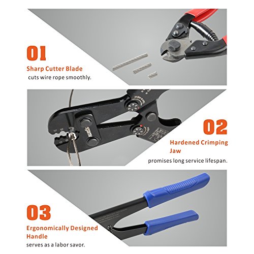 IWISS Wire Rope Crimping (Hand Swage) Tool for Swaging Copper and
