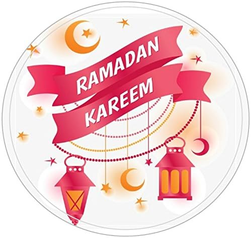 Uniquedesignz 48 Non Personalised Labels Sticker Ramadan Mubarak party bags Sweet cones By